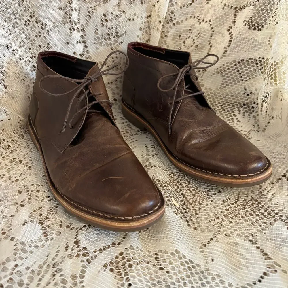 Steve Madden Hestonn Men's US 11 Brown Leather Chukka Boots